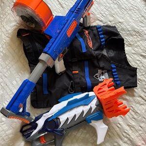 Nerf Action Blaster Set - Blue, Orange, and Black